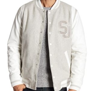 Sean John Varsity Bomber Jacket - White